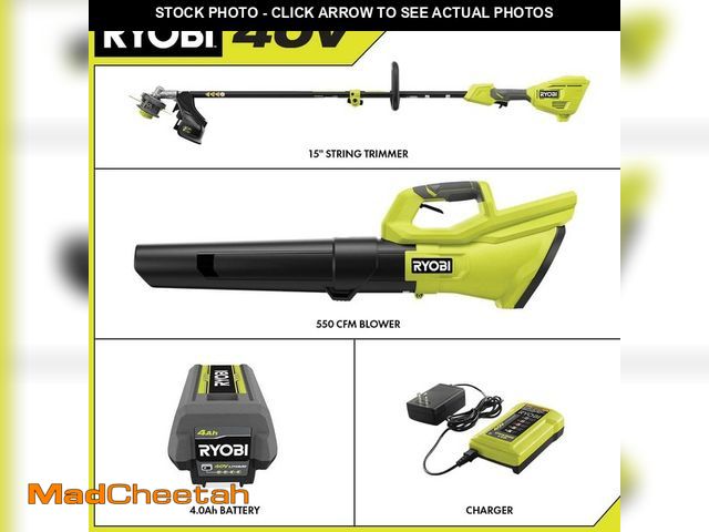 Lot 74-12672932 - (THIS ITEM IS ONLY THE TOOLS NO BATTERY OR CHARGER INCLUDED) RYOBI 40V Cordless Battery String Trimm...