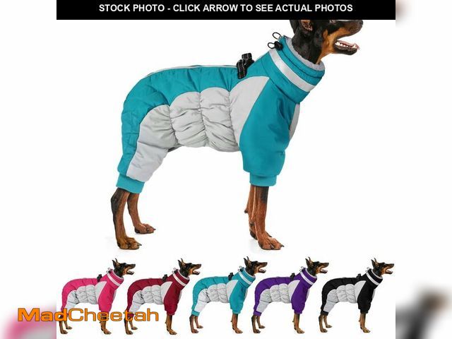 Lot 74-13717363 - MIGOHI Full Body Dog Coat - Warm Reflective Large Dog Winter Coat with Harness,Turtleneck Fleece Jac...