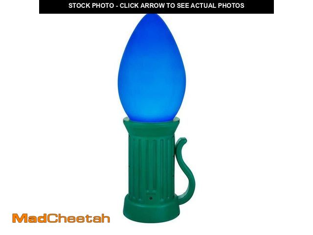 Lot 74-13047243 - 3 ft Battery Operated LED Blue Jumbo Bulb - UNUSED