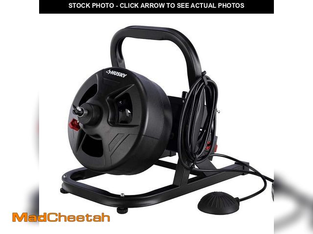 Lot 74-12581013 - Husky 5/16 In X 50 Ft Cable Drum Machine For Drain Cleaning - USED