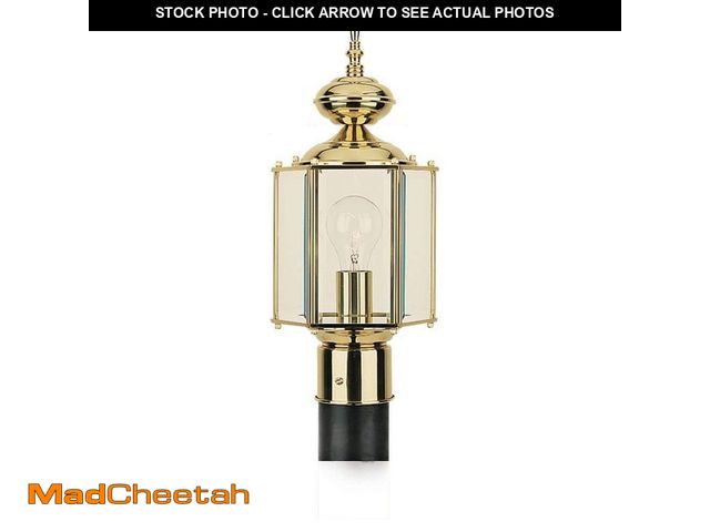 Lot 74-13050124 - Generation Lighting Classico 1-Light Polished Brass Outdoor Post Top - UNUSED