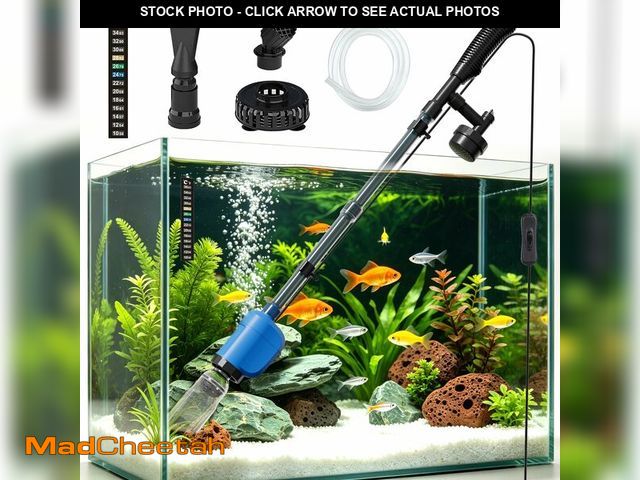 Lot 74-14380031 - Electric Aquarium Gravel Cleaner, 530GPH Fish Tank Vacuum with Water Changer, Sand Washer, Debris Re...