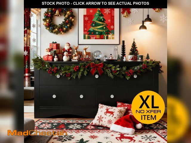 Lot 74-12779181 - Homall 5 Drawer Double Dresser, Modern Wood Chest of Drawer for Living Room Bedroom,Black - UNUSED