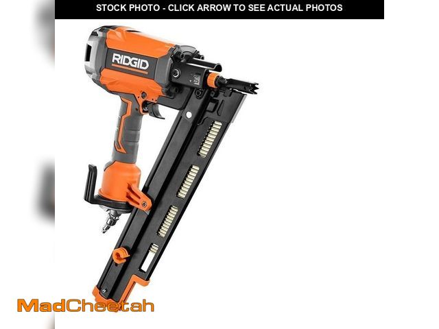 Lot 74-12553483 - RIDGID Pneumatic 21-Degree 3-1/2 in. Round Head Framing Nailer - UNUSED