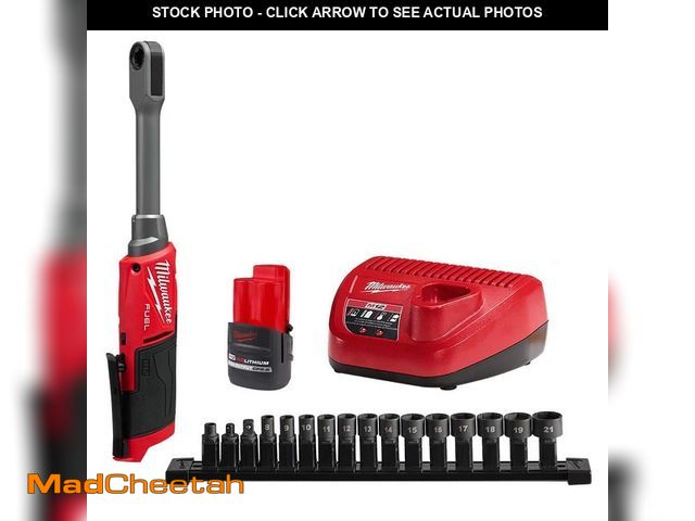 Lot 74-13132104 - Milwaukee M12 FUEL INSIDER 12V Lithium-Ion Brushless Cordless 1/4 in. - 3/8 in. Extended Reach Box R...