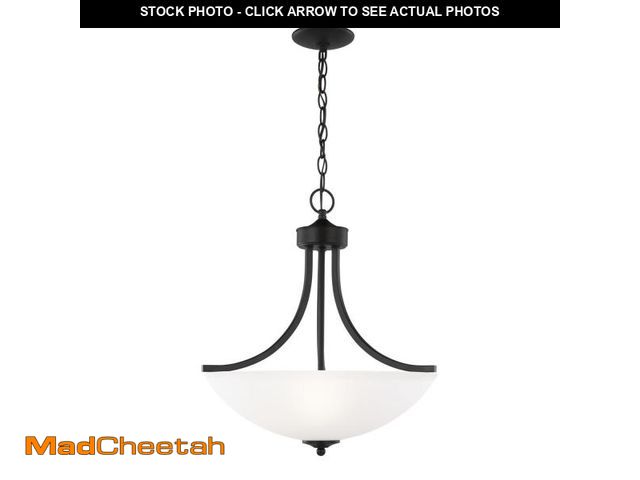 Lot 74-12530805 - Generation Lighting Geary Three Light Pendant Midnight Black - UNUSED