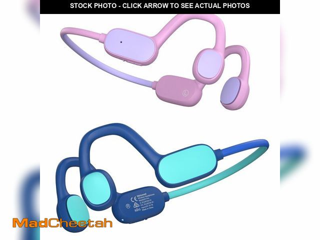 Lot 74-14150255 - Mehomeli Kids Headphones, Bluetooth 5.2 Air Conduction Open Ear Headphones, 85dB Volume Limiting, Bl...