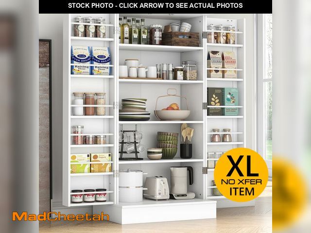 Lot 74-13979179 - *MISSING HARDWARE* kepptory 47Ã¢â¬Â Pantry Cabinet, Kitchen Pantry Storage Cabinet with Doors and ...