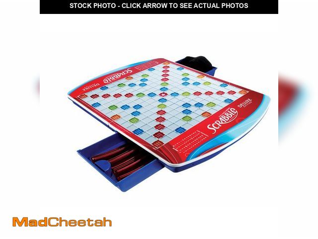 Lot 74-12701503 - Hasbro Gaming Scrabble Deluxe Edition Board Game, ( Exclusive) - USED