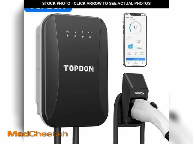Lot 74-7430947 - TOPDON EV Charger 40Amp 240V Smart Level 2 Home Electric Car Charging Station - USED