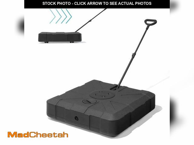 Lot 74-14325765 - Crestlive Products 350 lb. Fillable Outdoor Cantilever Umbrella Base in Black HDPE Patio Umbrella St...