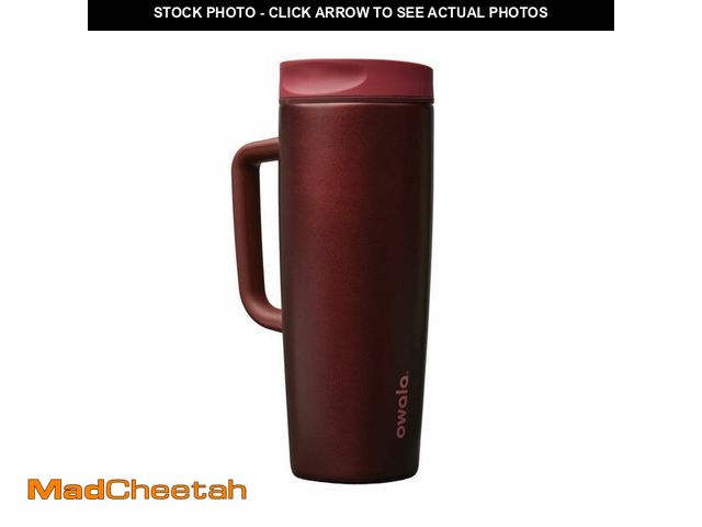 Lot 74-13718419 - Owala SmoothSip Slider Stainless Steel Insulated Travel Mug with handle, 100% Leak Proof, For Hot an...