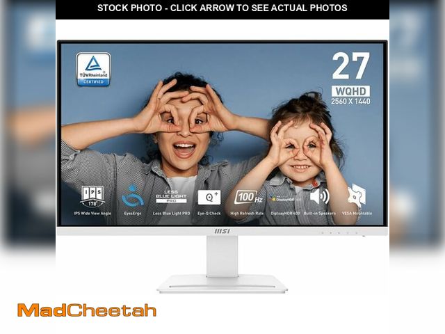 Lot 74-12573919 - MSI PRO MP273QW E2 AMZ 27-inch IPS 2560 x 1440 (QHD) Computer Monitor, 100Hz, Adaptive-Sync, HDMI, V...