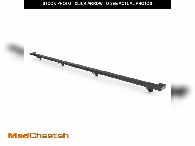Lot 74-12571882 - Vezek 9 Ft Aluminum Handrail Stair Rail Metal Railing Grab Bar Kit Staircase Handrails Matte Black -...