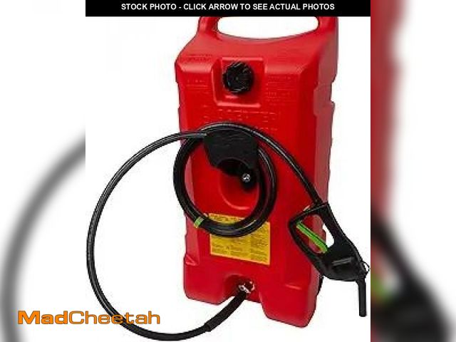 Lot 74-12530364 - (MISSING HANDLE,HOSE,CAP)Scepter Duramax 14 Gallon Wheeled Utility Transfer Tank with Manual Pump, R...