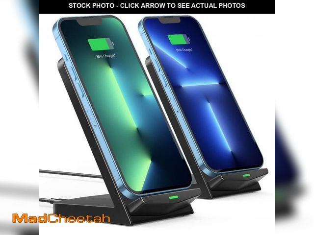 Lot 74-11558937 - Wireless Charger [2 Pack],15W Fast Wireless Charging Stand,Wireless Charger Compatible with iPhone 1...