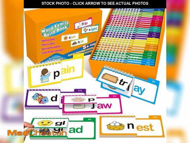 Lot 74-13628882 - Phonics Flash Cards Word Family Build Book,Learn to Read 30 Read and Rhyme Flip Books,Sight Words Fl...