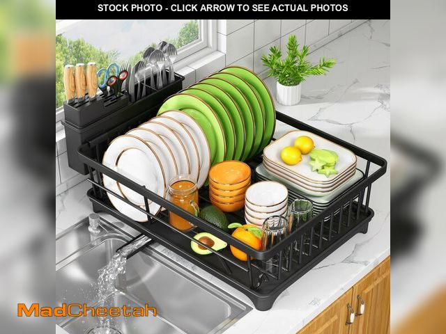 Lot 74-13716527 - Kmiectse Dish Drying Rack - Space-Saving Small Dish Rack for Kitchen Counter, Rust-Resistant Kitchen...