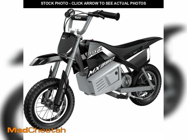 Lot 74-12557004 - Razor Dirt Rocket MX350 - Black with Decals, up to 14 mph, 24V Electric Dirt Bike for Child 8+ - USE...