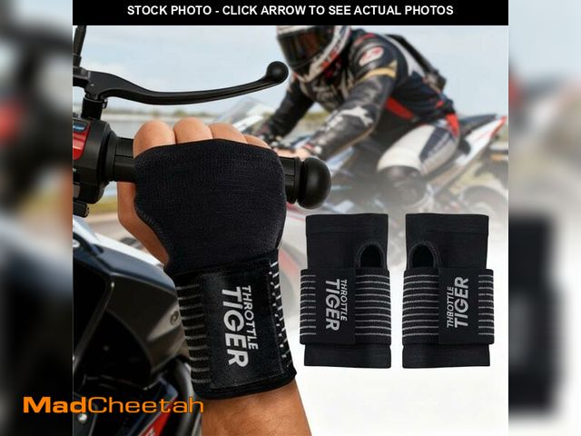 Lot 74-14340451 - Throttle Tiger ÃÂ® Motorcycle Wrist Brace Adjustable Wrist Wraps for Bikers, Wrist Support Reduces ...