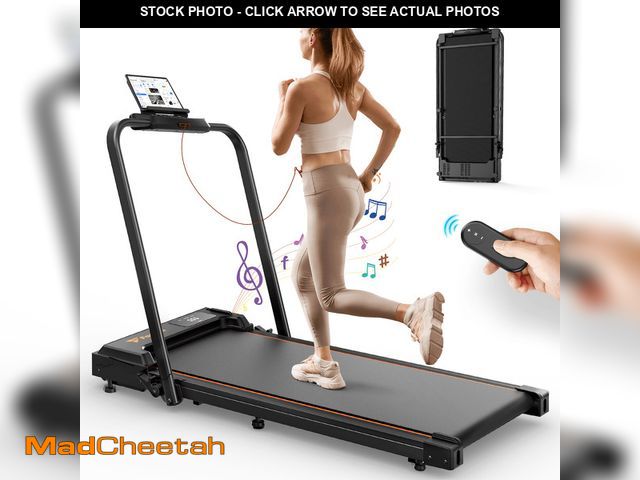 Lot 74-12678833 - (MISSING REMOTE) Treadmill 2 in 1 for Home/Office,Patbrela 300 Lbs Walking Pad Treadmill with Handle...