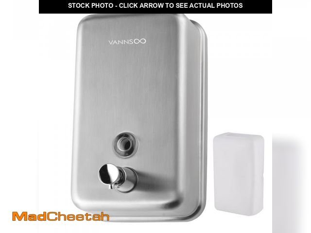 Lot 74-12414569 - *SEE DETAILS* VANNSOO Commercial Wall Mount Stainless Steel Soap Dispenser, Corrosion Proof Lining L...