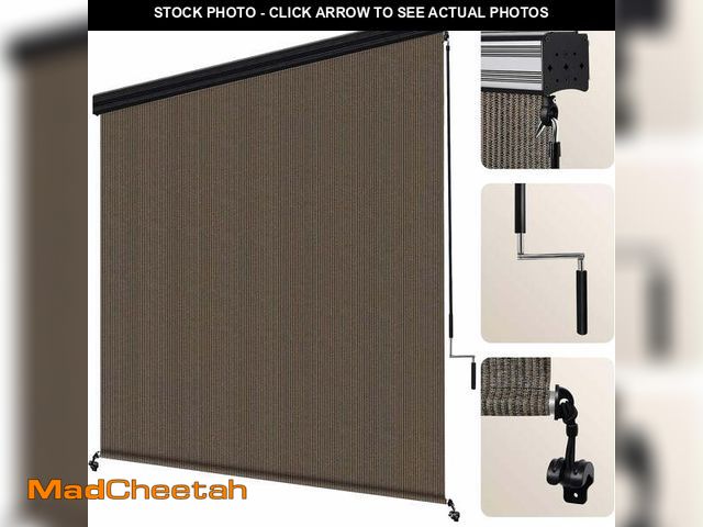 Lot 74-13053583 - Jane Stone Outdoor Roller Shade 4'(W) x 8'(H), Exterior Cordless Sun Shades for Patio Roll up Outdoo...