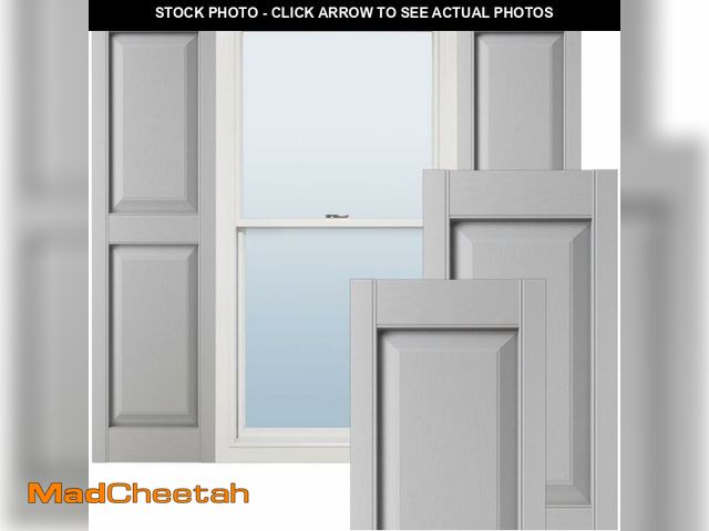 Lot 74-12544007 - Ekena Millwork Lifetime Vinyl LP2S14X03500PG Standard Two Equal Panel Vinyls, Raised Panel Vinyl Shu...