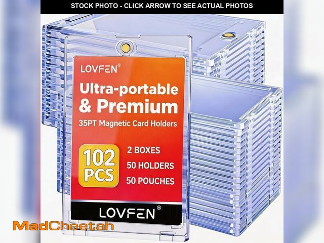 Lot 74-14263901 - 50ct Magnetic Card Holders for Trading Cards, 35pt Hard Cards Sleeves Case, U-V Protection&amp; Wate...