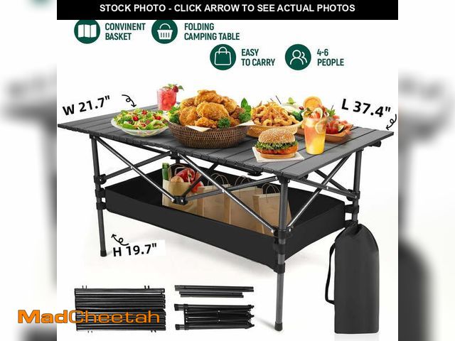 Lot 74-13059634 - AMTPM Folding Camping Table Portable Outdoor Table(No Net Bag), Lightweight 0.5mm Steel Lightweight ...