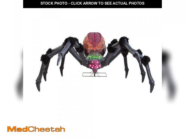 Lot 74-12258892 - Home Accents Holiday 9.5 ft. Long Gruesome Grounds Giant-Sized LED Arachnophobia Spider - UNUSED