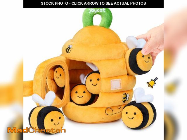 Lot 74-14298508 - JoyCat Baby Toys 6-12 Months - Soft Baby Beehive with 5 Sensory Bees - Rattle, Crinkle Paper, Squeak...