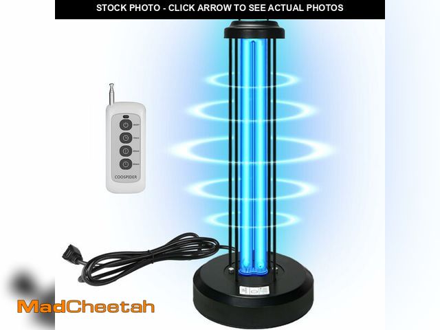 Lot 74-14293737 - 38W UV Light Sanitizer, Ultraviolet Lamp with Remote Control for Home, Office School, Hotel.99.99% U...