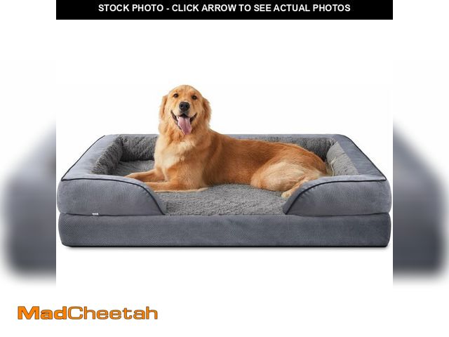 Lot 74-13583231 - INVENHO Orthopedic Dog Beds Large Sized, XL Washable Dog Sofa with Egg-Crate Foam, Waterproof Lining...