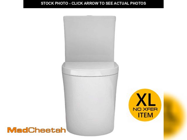 Lot 74-12827009 - Xuanlur Small compact one-piece toilet, dual flush, 23 "short depth, Toilet in Oval Seat Included, w...