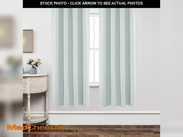 Lot 74-12713460 - Joydeco White Curtains 72 Inches Long 2 Panels Set, Thermal Insulated Long Curtains&amp; Drapes 2 Bu...