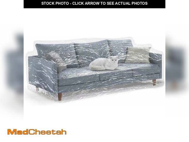 Lot 74-13951286 - KEBE Clear Thicker Plastic Couch Cover for Pets, Heavy Duty Waterproof Shield Cat Dog Scratch Proof ...
