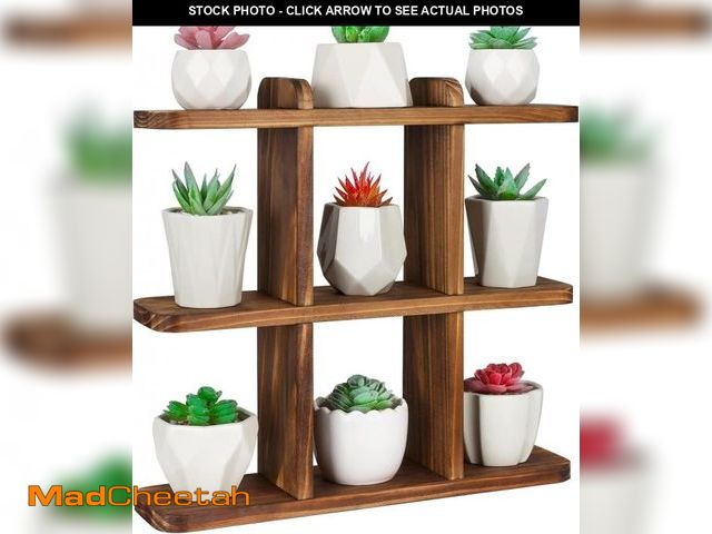 Lot 74-12332967 - Ufine Wood Succulents Plant Stand Windowsill Plant Display Shelf Small Wooden Plant Stand for Deskto...