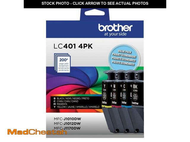 Lot 74-14207010 - Brother Genuine LC4014PKS Standard Yield 4-Pack Ink Cartridges Ã¢â¬â Includes 1 Cartridge Each of...