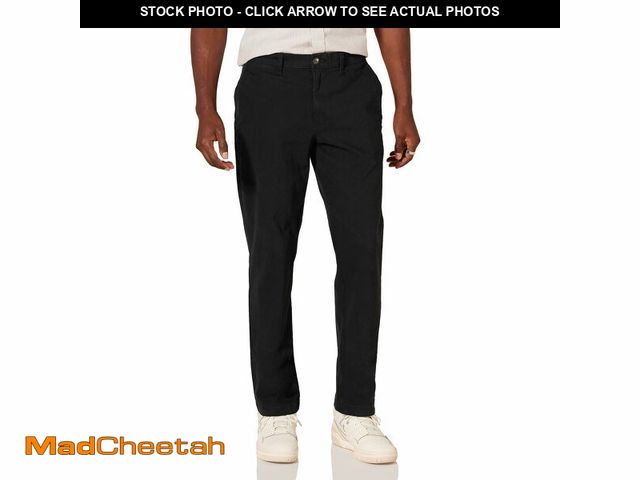 Lot 74-13519707 - Amazon Essentials Men's Slim-Fit Casual Stretch Khaki Black 34W x 32L - USED