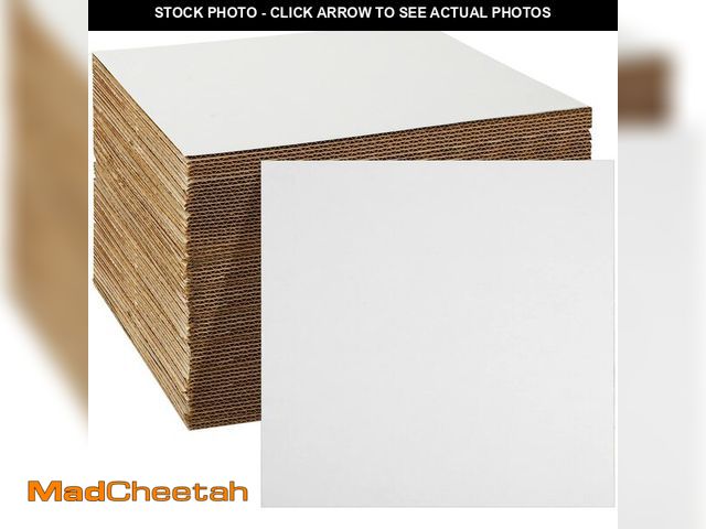 Lot 74-13539587 - 50 Pack Corrugated Cardboard Sheets Flat Hard Cardboard Inserts Back to School Classroom Supplies Fl...