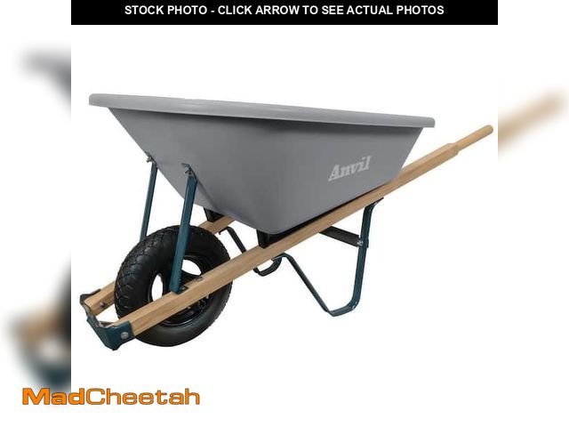 Lot 74-14591794 - Anvil 5 cu. ft. Poly With Wood Handles - USED