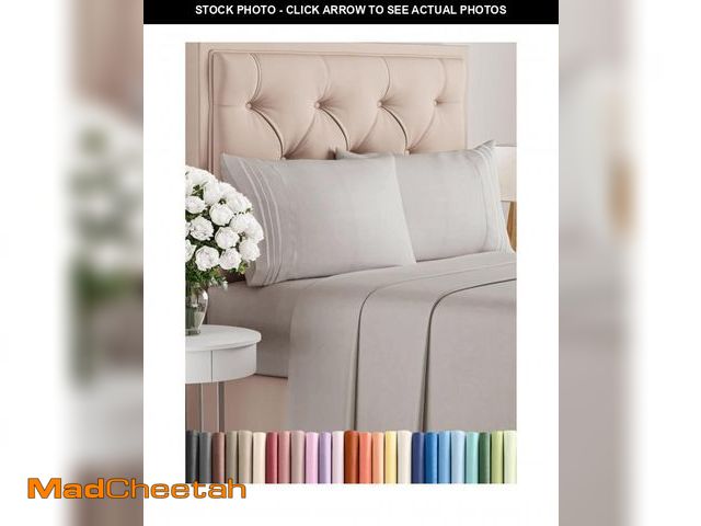 Lot 74-12438137 - King Size 4 Piece Sheet Set - Comfy Breathable &amp; Cooling Bed Sheets Set - Hotel Luxury Bedding f...