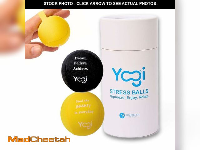 Lot 74-13967425 - Yogi Stress Ball with Finger Grip Strap, Squeeze Ball for Anxiety Relief &amp; Hand Therapy, Grip St...