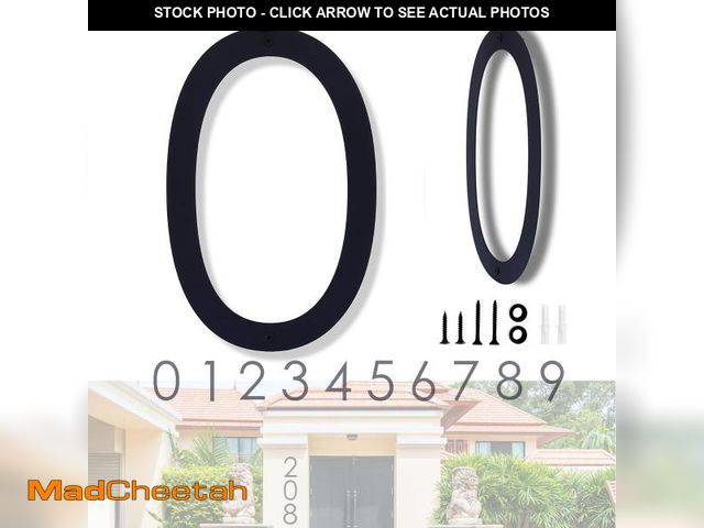 Lot 74-12431606 - 16 Inch Modern House Numbers for Outside,Large Black Metal House Numbers,House Address Numbers for H...