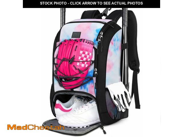 Lot 74-12879177 - MATEIN Softball Bag, Lightweight Baseball Bat Backpack with Shoe Compartment, Cute Baseball Bag with...