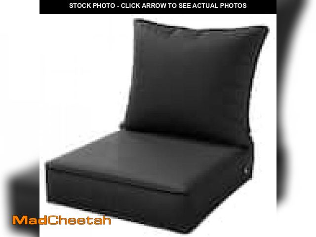 Lot 74-12463227 - WNP 22 in. x 24 in. x 4 in. Square Outdoor Deep Seating Cushion Set Seat and Back Cushion for Chair ...