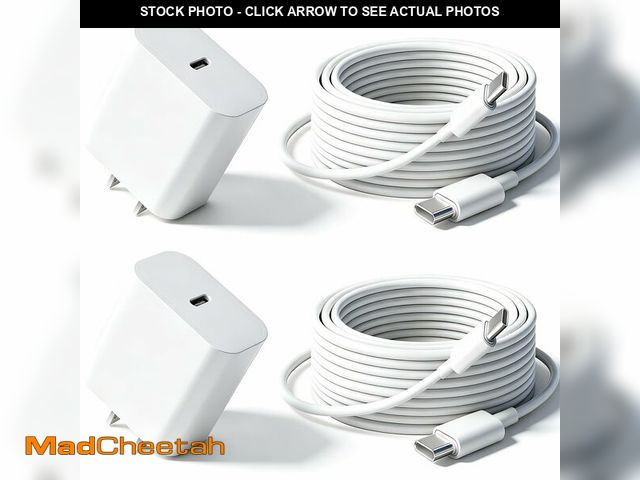 Lot 74-14297452 - GKW iPad Charger Fast Charging, 10ft USB-C Cable &amp; 20W USB C Charger Block 2-Pack for Apple iPad...