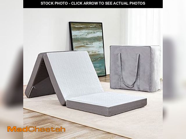 Lot 74-12544181 - Kingfun Foldable Mattress 4 Inch Folding Mattress Tri-fold Gel Memory Foam Breathable with Storage B...