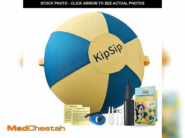 Lot 74-14298792 - KipSip Herding Ball for Dogs Ã¢â¬â 18Ã¢â¬Â Dog Training Ball with Handles for Medium &amp; Larg...